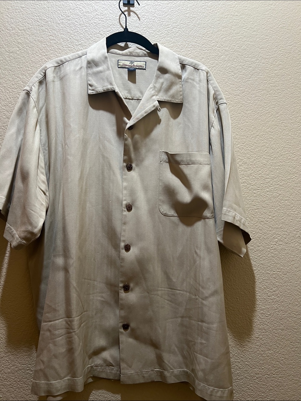 Tommy Bahama Silk Shirt in Beige